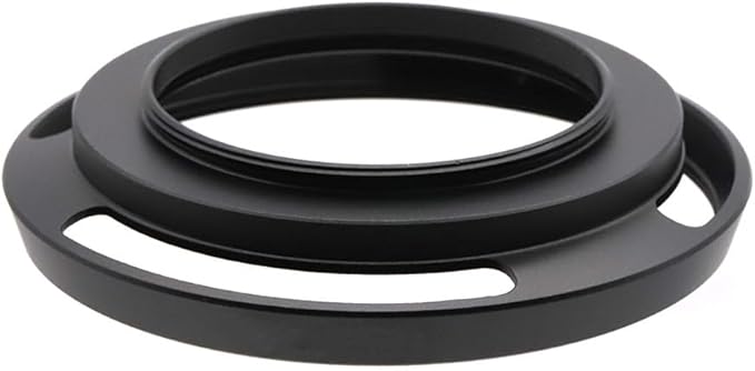 43mm Hollow Lens Hood 43mm Screw in Curved Vented Lens Hood 43mm Metal Lens Hood for 43mm Lens Hood Wide(Black)