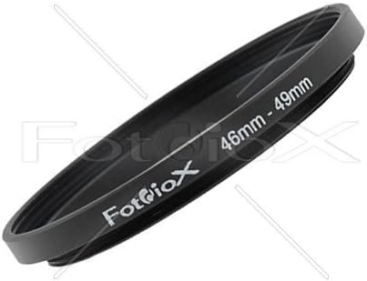 Fotodiox Metal Step Up Ring, Anodized Black Metal 46mm-49mm, 46-49 mm