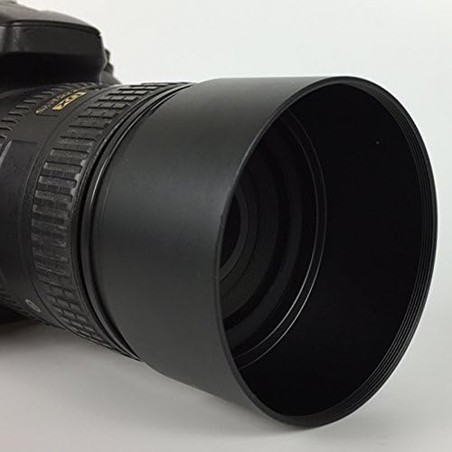 SIOTI 62mm Lens Hood, Oxidation Matte Anti Reflective Treatment, Aluminum Alloy, with 1 * 67mm Lens Cap, Compatible with Sony/Canon/Nikon/Fuji etc >85mm Camera Lens