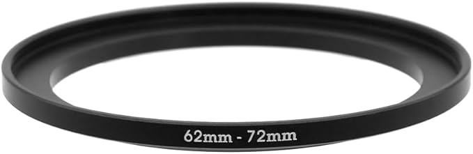 62-37/40.5/43/46/49/52/55/58/60/62/67/72/77/82/86/95/105mm Step Up & Step Down Rings Adapter for Camera Lens and Filters 62-72 Filter Adapter Ring 62mm Lens to 72mm Filters (62-72mm)