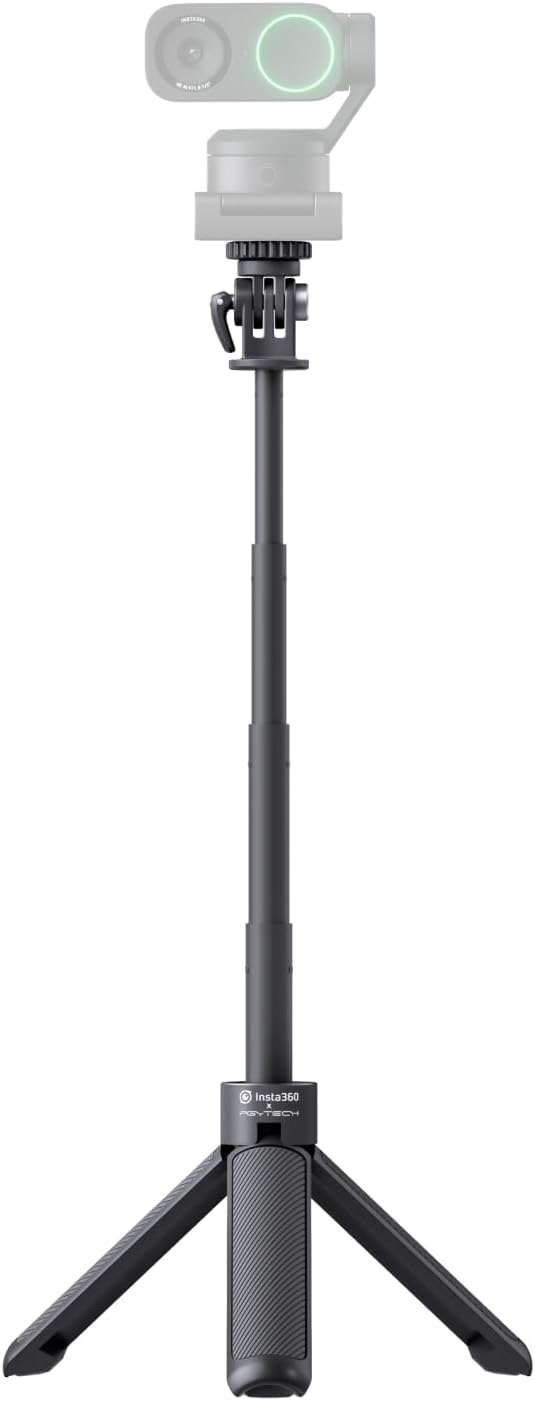 Insta360 Mini 2-in-1 Tripod, Lightweight Selfie Stick and Tripod, Compatible with Insta360 Ace/GO/Link/X Series, Black
