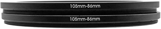 105-86mm Metal Step-Down Adapter Ring, 105mm Lens to 86mm Filter Size Accessories Lens Filter Adapter Ring, 2 Pieces LingoFoto