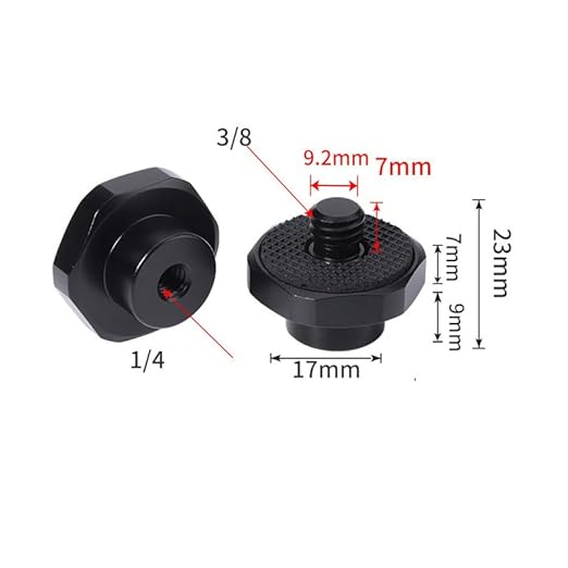 2 Pack Camera Tripod 1/4 to 3/8 Adapter 3/8"-16 to 1/4"-20 Adapter Converter for Camera Tripod Head Photography Light Stand Camera Desk Mount Mini Ball Head Quick Release Plate Ballhead