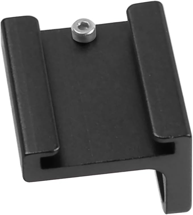 Cold Shoe Mount Adapter 90 Degree for Camera Attach Side Cage Quick Release L Bracket Plate Handle 1/4" Screws