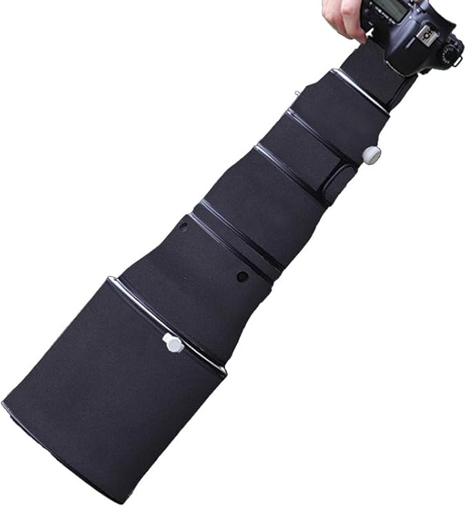CHASING BIRDS Lens Camouflage Waterproof Coat for Canon RF 600mm F4 L is USM Rainproof Lens Protective Cover Version IV (Classic Black, with Extender RF 1.4X)