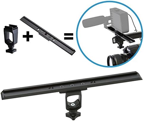 Cam Caddie Scorpion / EX Accessory Wing (10’ Inch – 25 CM) Multiple Accessory Mounting Bracket for Flash Shoe Accessories LED Light Microphone and Field Monitor Hot and Cold Compatible with Adjustable 1/4"–20 Mount