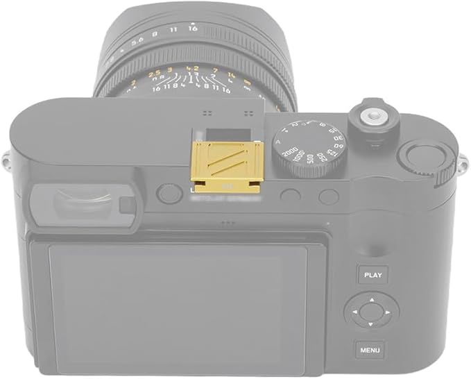 JJC Hot Shoe Cover Cap for Leica Q3 43/ Q3/ Q2 Cameras, Aluminum Alloy Shoe Mount Protector with Full-Coverage Design and Silicone Pad, Anti-Scratches & Dustproof-Gold