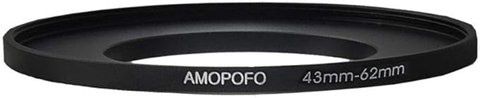43mm Lens to 62mm Camera Filter Ring Compatible with for All Brands 43mm Lens and 62mm UV,ND,CPL Camera Filter Accessories