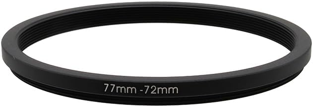 77-52/55/58/62/67/72/74/77/82/86/95/105mm Step Up & Step Down Rings Adapter for Camera Lens and Filters 77-72 Filter Adapter Ring 77mm Lens to 72mm Filters (77-72mm)