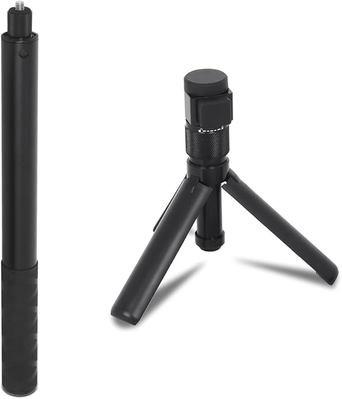 Handheld Invisible Selfie Stick Tripod 360° Rotating 11-45 in Compatible for Insta360 X3/ONE X2/RS/R/GO 3S Invisible Camera Stick Extendable Pole Aluminum Anti Shake Bracket Accessories
