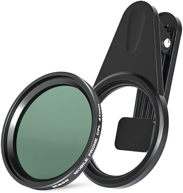 Kase 41mm Magnetic Polarizing CPL Filter for iPhone,Cell Phone Camera Lens Circular Polarizer Filter with Clip for iPhone 14 13 12 11 8 7 XR X XS,Samsung Xiaomi OnePlus