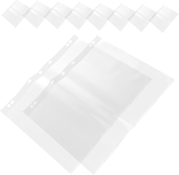 HOMSFOU 10pcs Negative Film Sleeves Waterproof Document Bags for Archival Photos Heavy Duty Page Protectors for Film Negatives for Collectors and Photographers