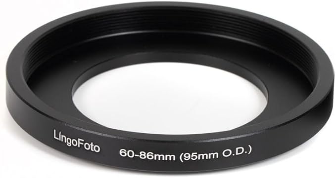 Lens Matte Box Adapter 60-86mm Step up Ring for 60mm Camera Lens to 95mm OD Matte Box Lens Mount (60-86/95mm)