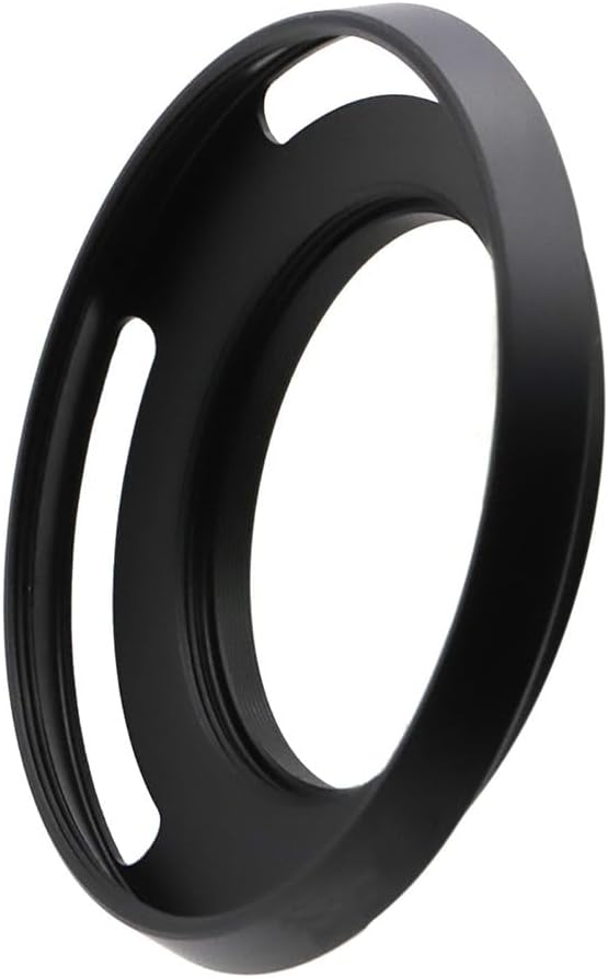 43mm Hollow Lens Hood 43mm Screw in Curved Vented Lens Hood 43mm Metal Lens Hood for 43mm Lens Hood Wide(Black)