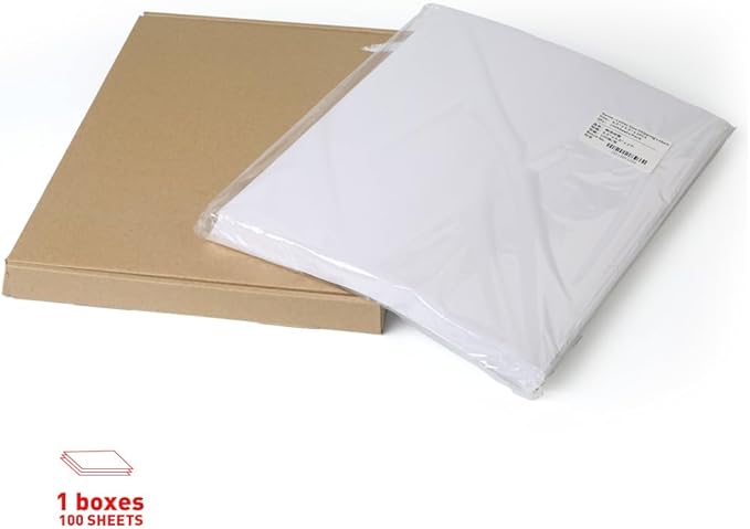 [100 Sheets; 200 Labels] Half Sheet Self Adhesive Shipping Label for Laser & Inkjet Printers, 2 Per Page Self Adhesive Mailing Labels – White 8.5'' x 5.5'' Label Paper