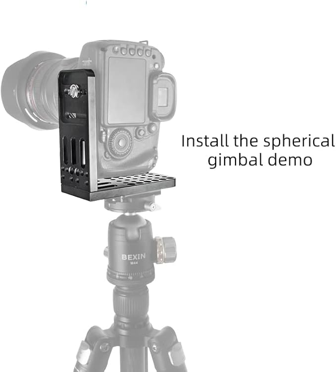 Camera L Bracket Lock On Quick Release Plate for Canon Nikon Sony 4K Video Camcorder DSLR 3/8" 1/4" Vertical Shooting FX3,FS5,FS7,FX6,FX8,FX9,NX80,XC10,XC15,NX100,Z150 ARRI Alexa Mini Amira up to 20kg
