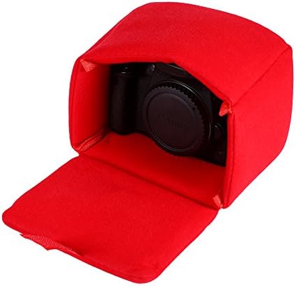 Tbest Camera Insert Bag,Mountain Cushion,DLSR Camera Bag Insert Padded Shockproof Foldable Camera Insert Protective Bag Camera Case Bag Accessory For Photographing(red)