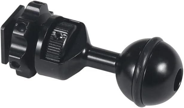 FEICHAO 1 Inch Ball Mount Head Adjustable Adapter with Cold Shoe Base for Underwater Camera Case Video Flash (Kit B)
