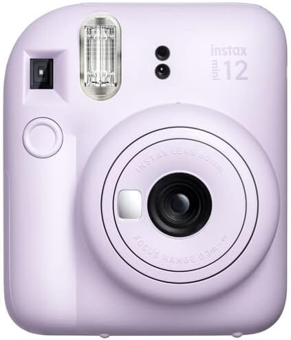 Fujifilm Instax Mini 12 Instant Camera Lilac Purple with Sandisk 32 GB USB Flash Drive + 40 Sheets Fujifilm Instax Mini Film Bundle, Sunshine Photo Microfiber Cleaning Cloth Included
