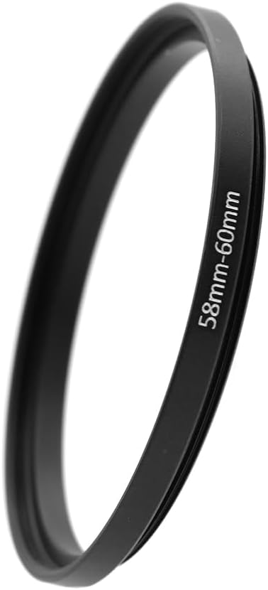 58-37/40.5/42/43/46/48/49/52/55/58/60/62/67/72/77/82mm Step Up & Step Down Rings Adapter for Camera Lens and Filters 58-60 Filter Adapter Ring 58mm Lens to 60mm Filters (58-60mm)