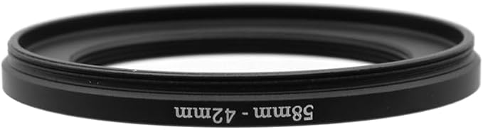 58-37/40.5/42/43/46/48/49/52/55/58/60/62/67/72/77/82mm Step Up & Step Down Rings Adapter for Camera Lens and Filters 58-42 Filter Adapter Ring 58mm Lens to 42mm Filters (58-42mm)