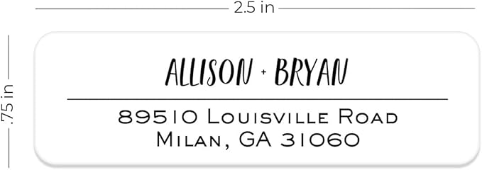 Clear Mixed Font Rolled Address Labels / 500 Personalized Return Address Labels/Designer Address Stickers in Elegant Plastic Dispenser
