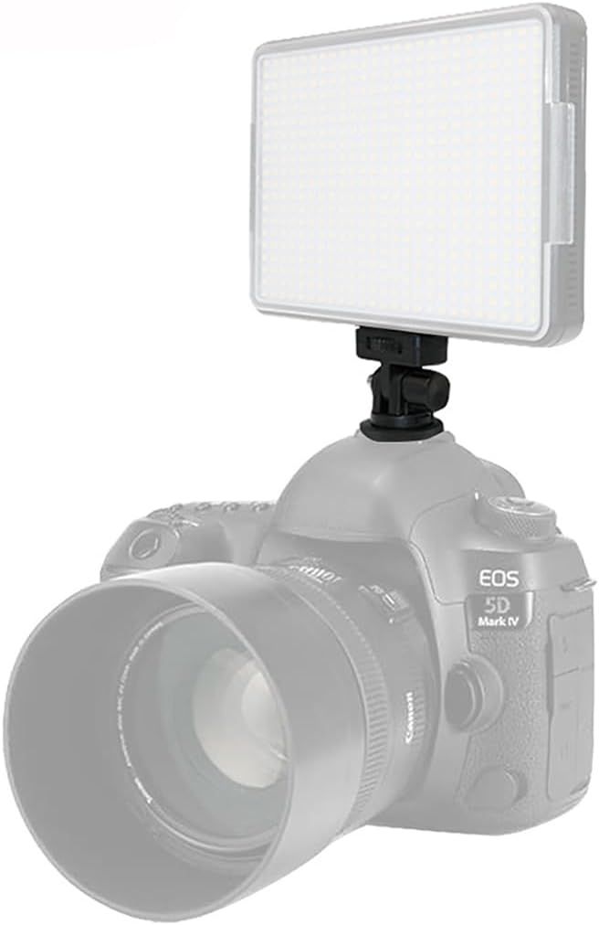BGNing 1/4" Mini Ball Head Cold Shoe Mount Adapter Base Mount 1/4 Screw Adapter for DLSR Camera Cage Rig Monitor Flash Fill Light Bracket Photography Accessories (Type B)