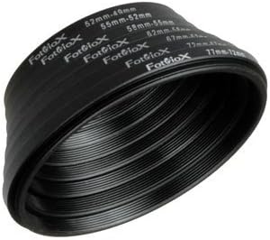 Fotodiox 7 Metal Step Down Ring Set, Anodized Black Metal. 77-72mm, 72-67mm, 67-62mm, 62-58mm, 58-55mm, 55-52mm, 52-49mm