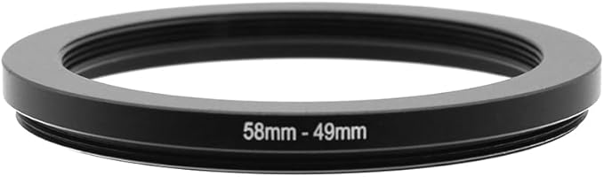 58-37/40.5/42/43/46/48/49/52/55/58/60/62/67/72/77/82mm Step Up & Step Down Rings Adapter for Camera Lens and Filters 58-49 Filter Adapter Ring 58mm Lens to 49mm Filters (58-49mm)