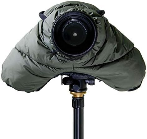 Camera Rain Cover, Waterproof Raincoat for DSLR Cameras and Lenses, Photography Camera Protector Accessories (Green, L)