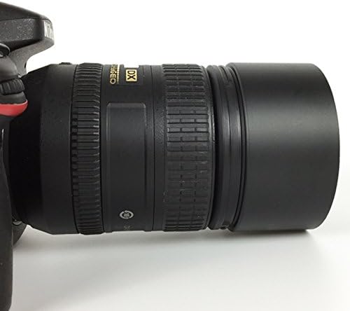 SIOTI 58mm Lens Hood, Oxidation Matte Anti Reflective Treatment, Aluminum Alloy, with 1 * 62mm Lens Cap, Compatible with Sony/Canon/Nikon/Fuji etc >85mm Camera Lens