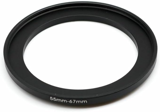 55-46/49/52/58/62/67/72/77mm Step Up & Step Down Filter Ring Adapter for Camera ND/UV/CPL (55-67mm)