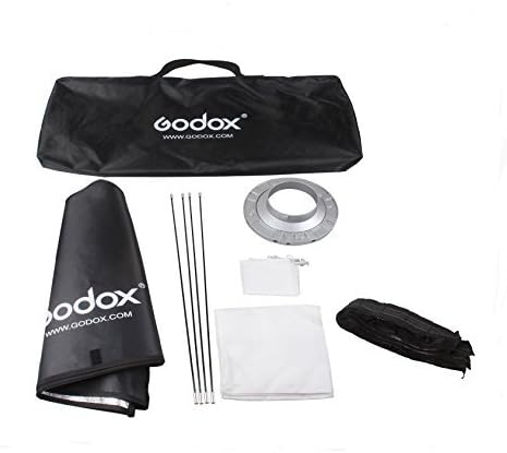 Godox 80x120 Centimeters/ 32x48 inches Softbox Lighting with Grid Beehive & Bowens Mount Speedring for Studio Photo Flash Speedlight Light and SUPON USB LED (80x120cm with Grid)