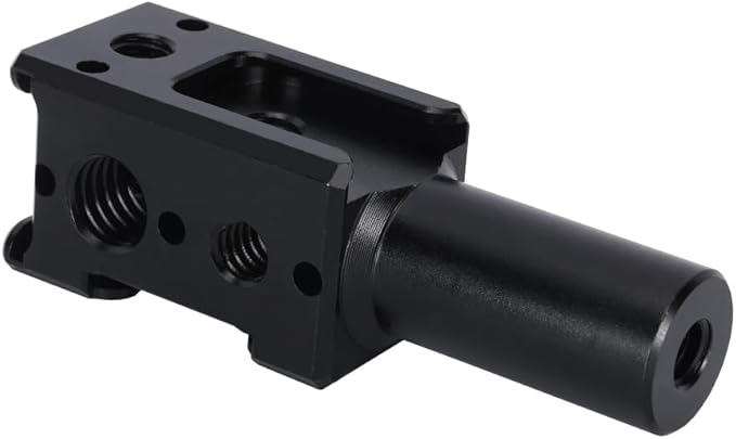 NICEYRIG 15mm Rod Expansion Adapter with Triple Cold Shoe Mount, 1/4'' & 3/8'' ARRI Locating Hole for DSLR Camera 15mm Rod Rail Support System - 611