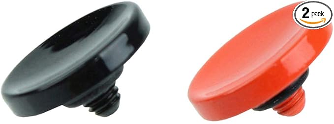 Foto&Tech Soft Shutter Release Button Compatible w/Fuji Fujifilm X-T5 X-T4 X-T3 X-T30 X-T30 II X-T20 X-PRO3 X100V X100F X-E4 X-E3 RX1R II RX10 IV III Leica M9 Nkon Df F3 (2 Pieces, OR+BK)