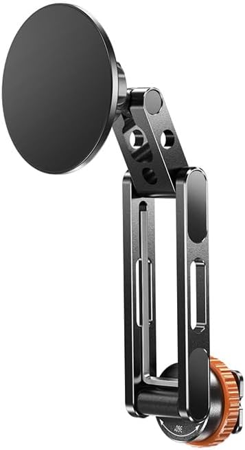 Magnetic Phone Holder with Cold Shoe Mount, Quick-Release Clamp Extension Rod, 1/4" Screw for Camera Field Monitor, Vlogging and Filmmaking Video Rig