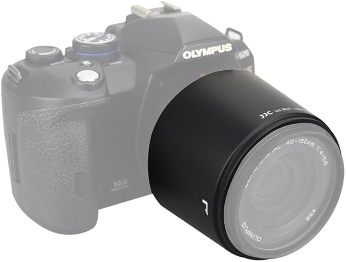 JJC LH-61D Lens Hood Shade for Olympus Zuiko Digital ED 40-150mm f/4.0-5.6, M.Zuiko Digital ED 40-150mm f/4.0-5.6 and ED 40-150mm f/4.0-5.6 R Lens, Reversible and Compatible with 58mm Filter/Cap
