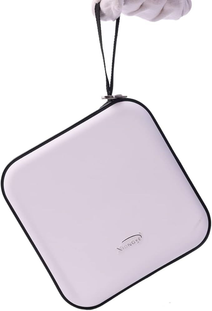 CD DVD Wallet, 32 Capacity Heavy Duty, DVD CD Case Holder for Car,Portable DVD/VCD Storage Disk, Hard Shell Sturdy case, Car CD Disk Holder,Booklet, Blu-ray Wallet (32 Capacity,White)
