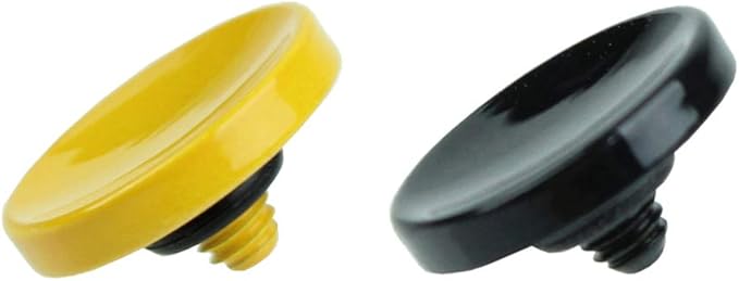 Foto&Tech Soft Shutter Release Button Compatible with Fuji Fujifilm X-T5 X-T4 X-T3 X-T30 X-T30 II X-T20 X-PRO3 X100V X100F X-E4 X-E3 RX1R II RX10 IV III Leica M9 Nikon Df F3 (2 Pieces, YL+BK)