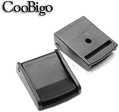 CooBigo 5pcs Webbing Cam Buckles Plastic Black Toggle Clip Backpack Straps