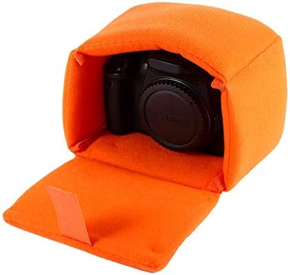 Tbest Camera Insert Bag,DLSR Camera Bag Insert Padded Shockproof Foldable Camera Insert Protective Camera Case Bag Accessory For Photographing(orange)