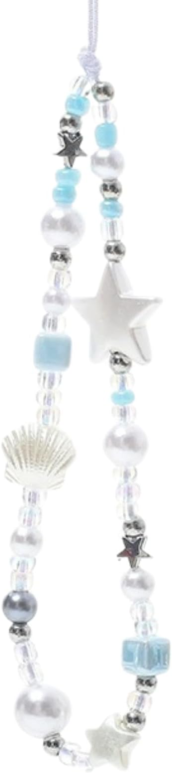Beaded Camera Wrist Strap Cute Digital Camera Charm Lanyard Phone Charms Strap Beaded Camera Chain for Phone Bag Keychain