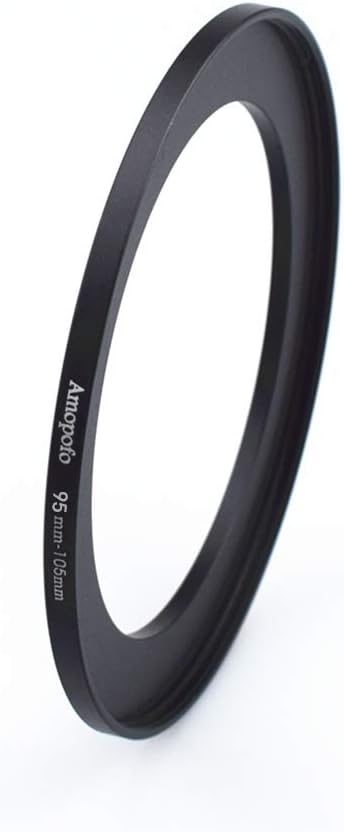 95mm-105mm Metal Ring/95mm to 105mm Step Up Ring for Filters,Made of CNC Machined with Matte Black Electroplated Finish,Compatible with All 95mm Camera Lenses & 105mm Accessories