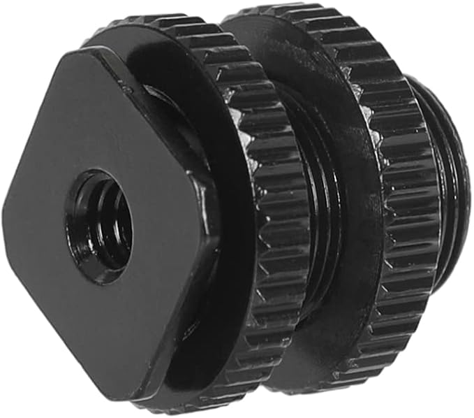 CAMVATE 5/8"-27 Male Threaded Cold Shoe Adapter to Hot Shoe for Microphone Mic Mount - 0953