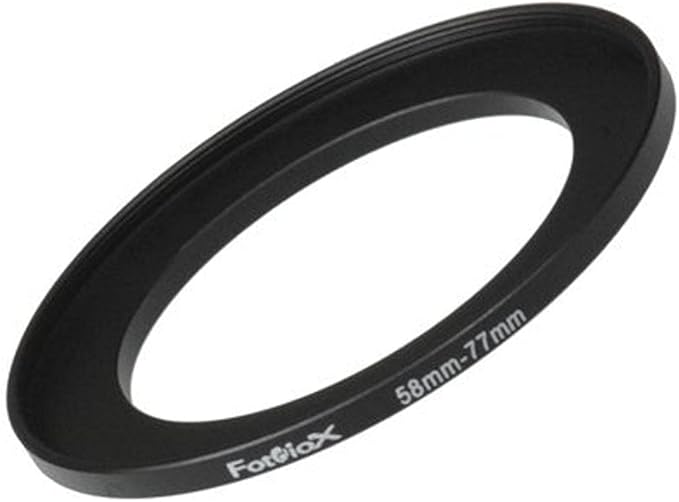Fotodiox Metal Step Up Ring, Anodized Black Metal 58mm-77mm, 58-77 mm