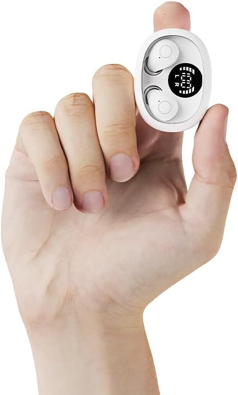 Small Invisible Sleep Earbuds Smallest Wireless Bluetooth Low Profile Micro Tiny Discreet Mini Headset，with Mic，for Small Ear Canals Invisible Ear Buds，Discreet Headphones Spy Earpiece