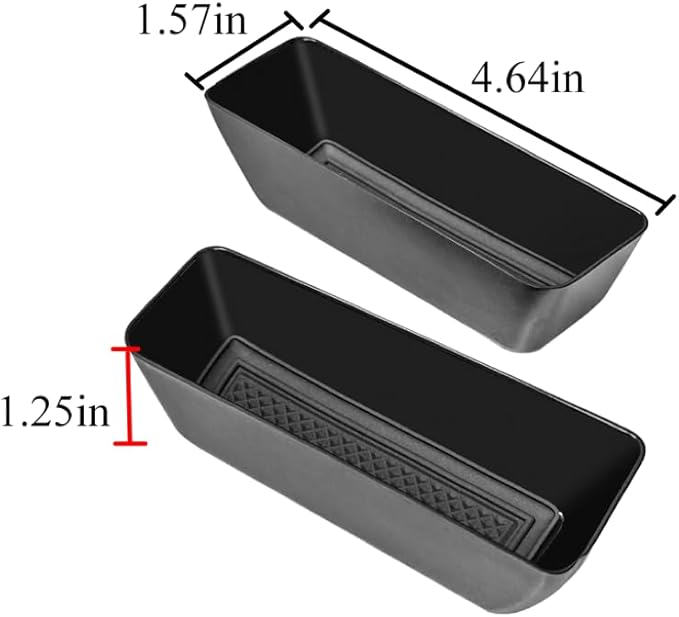 Vesul Front Row Door Side Storage Box Compatible with Ford Edge 2015-2025 Armrest Phone Container Door Organizer Handle Pocket ABS Tray Insert Glove Pallet