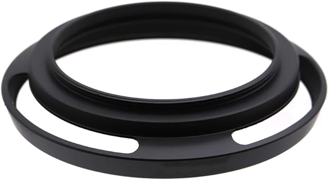 52mm Hollow Lens Hood 52mm Screw in Curved Vented Lens Hood 52mm Metal Lens Hood for 52mm Lens Hood Wide(Black)