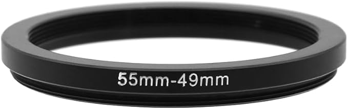 55-46/49/52/58/62/67/72/77mm Step Up & Step Down Filter Ring Adapter for Camera ND/UV/CPL (55-49mm)