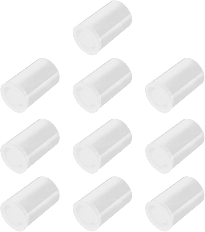 35mm Caliber Plastic Film Canisters with caps -10pc (Clear)